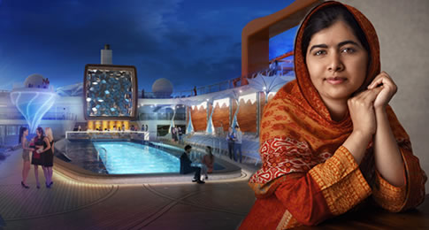 A Celebrity Cruises anunciou hoje uma parceria de dois anos com o Malala Fund.