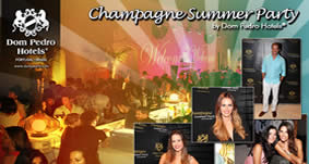 Verão no Algarve em Portugal, a rede Dom Pedro Hotels promoveu mais uma vez a badaladíssima Champagne Summer Party. A festa neste ano aconteceu no dia 18 de julho, no Bliss, em Vilamoura. 
