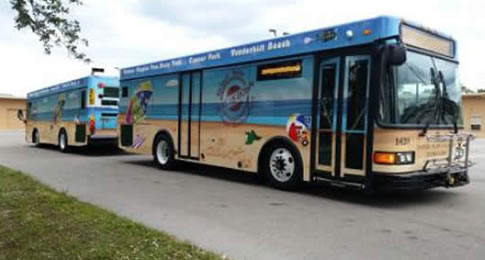 Com serviço gratuito, ônibus funcionam até 30 de abril para levar os turistas às praias locais