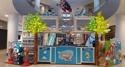 Os Smurfs no Shopping Taboão: Atração conta com atividades para crianças de até 10 anos