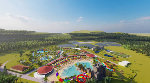 O Aquabeat será um resort, que contará com um complexo de entretenimento e lazer para toda a família
