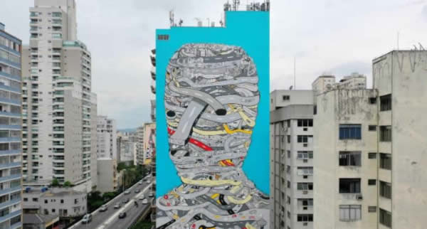 Produções do artista, conhecido por pinturas nas empenas de prédios e intervenções no asfalto da cidade de São Paulo, poderão ser apreciadas a partir de 24 de agosto