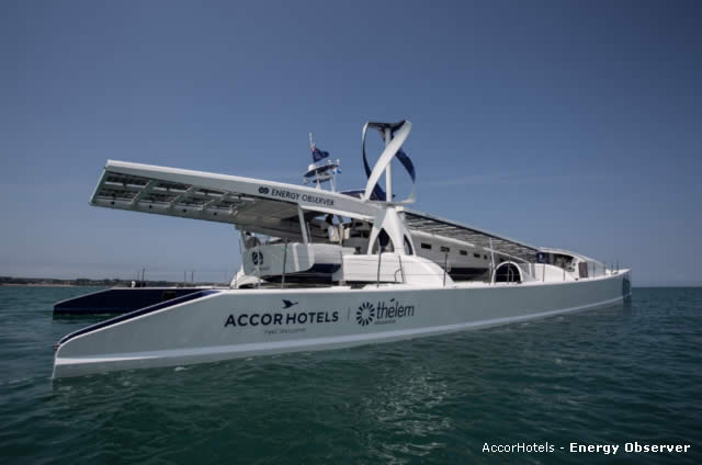 O Energy Observer  um barco movido a hidrognio com emisso zero.