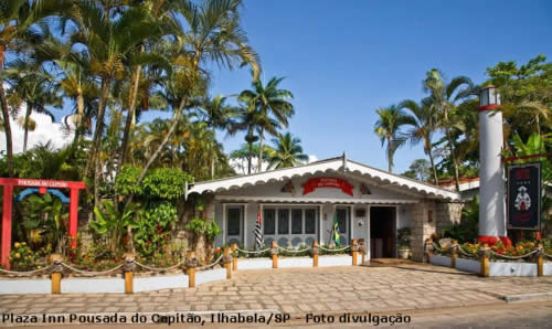 Fachada do Plaza Inn Pousada do Capitão