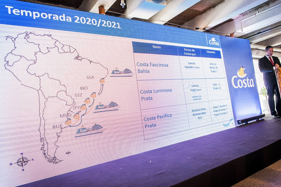 Coletiva de Imprensa Costa Cruzeiros - Dario Rustico, Presidente Executivo para a Amrica do Sul e Central falando sobre temporada 2020/2021