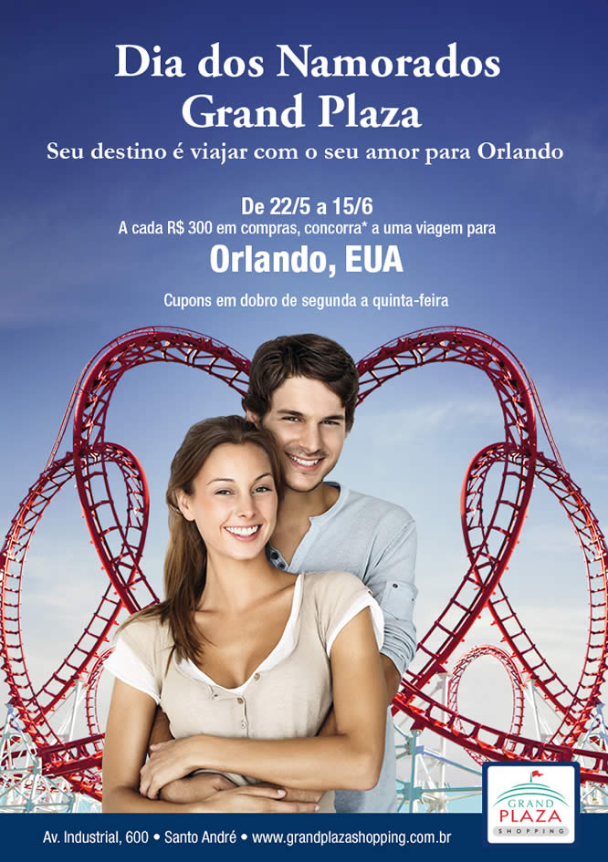 Grand Plaza Shopping | viagens para Orlando | Dia dos Namorados