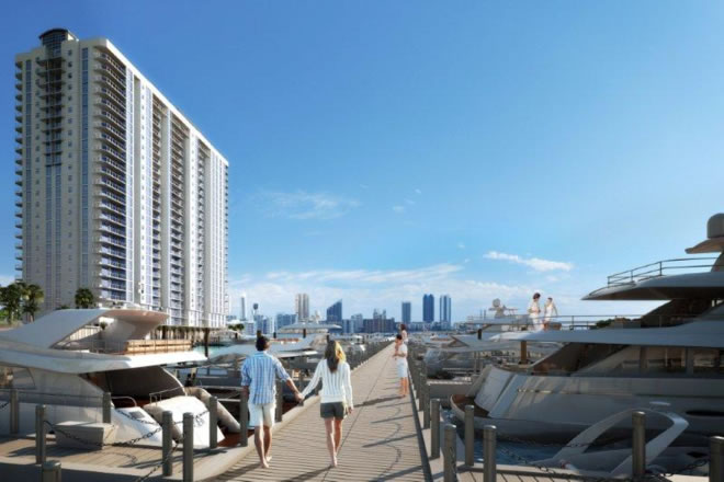 Marina Palms Yacht Club & Residences em Miam - Empreendimento de luxo Yacht