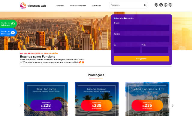 Whatsapp - Aplicativo - App - Viagens na Web - Passagem Area - Reserva