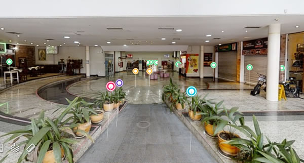 Mapeamento 3D permite tour pelos setores e lojas do tradicional centro de compras pelo smarthphone, tablet e computador