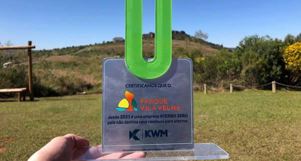 Em parceria com a KWM, Parque Vila Velha é o primeiro parque em uma unidade de conservação brasileira a destinar 100% dos seus resíduos para reciclagem e coprocessamento