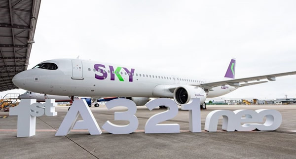 A SKY é cliente da Airbus desde 2010 e se tornou uma operadora totalmente Airbus em 2013