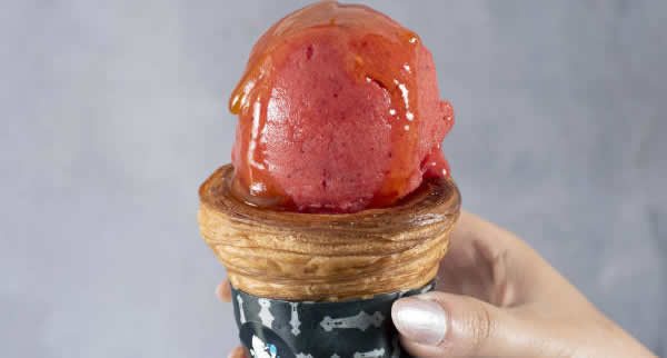O Ice Crone é um cone feito de croissant
